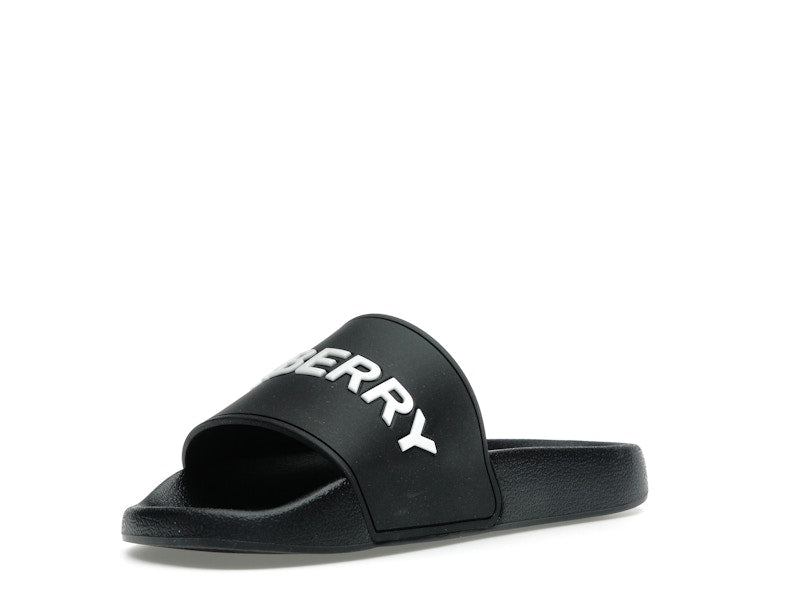 Burberry Logo Slides Black Optic White
