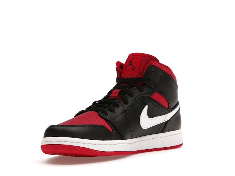 Jordan 1 Mid Black Gym Red White