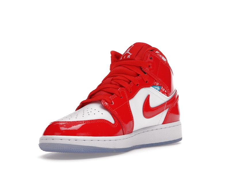 Jordan 1 Mid Barcelona Sweater Red Patent (GS)