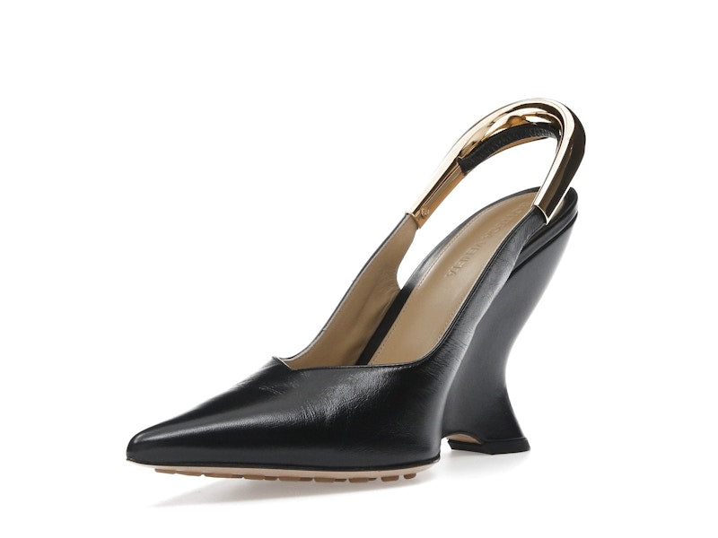 Bottega Veneta Punta Pointed-Toe Slingback Pumps Black (Women's)