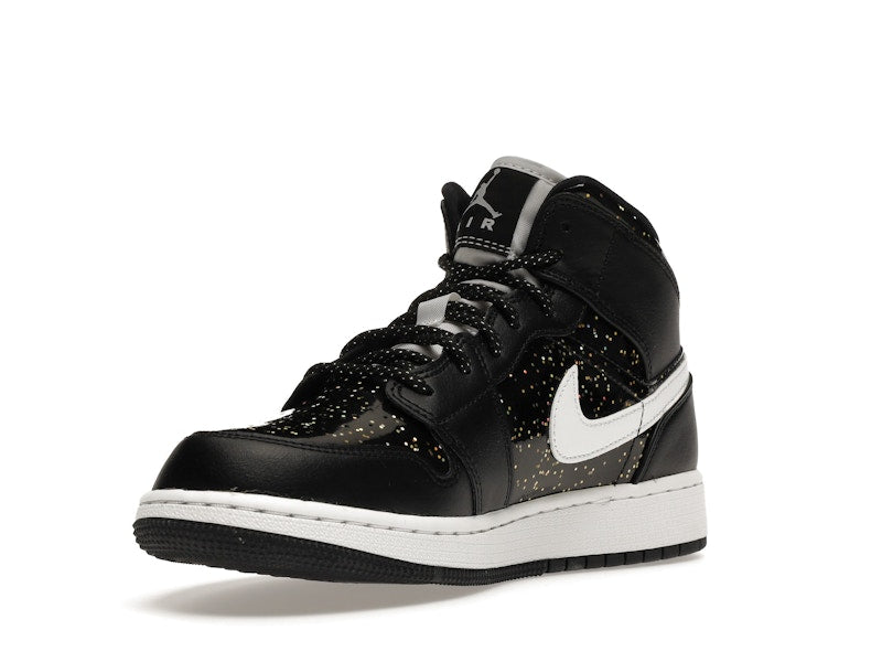 Jordan 1 Mid Black Speckle (GS)
