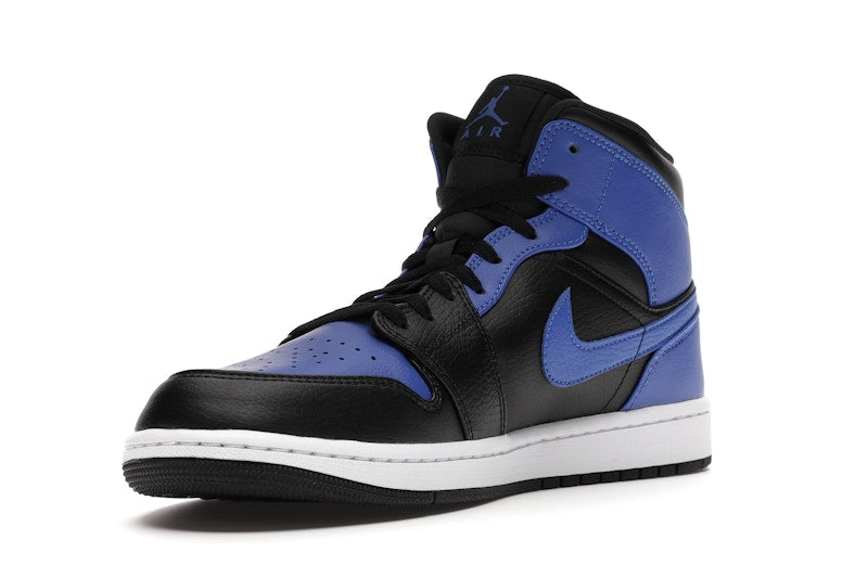 Jordan 1 Mid Hyper Royal Tumbled Leather