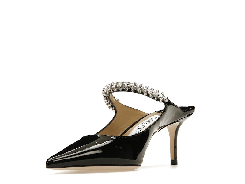 Jimmy Choo Bing 65mm Heeled Mule Black Patent Leather