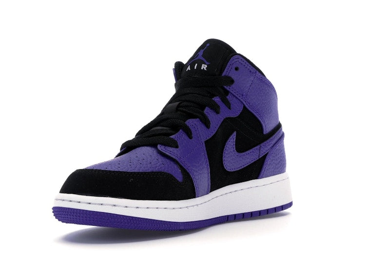 Jordan 1 Mid Black Dark Concord (GS)