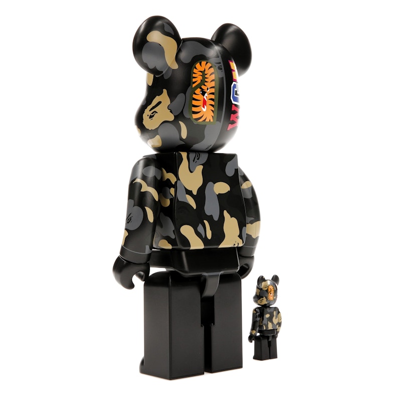 Bearbrick x BAPE Madison Avenue Exclusive Shark Camo 100% & 400% Set