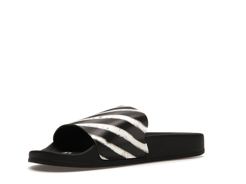 Off-White Spray Stripes Slides Black