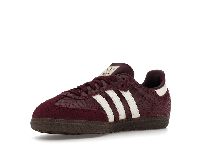 adidas Samba OG Snakeskin Maroon Cream White (Women's)