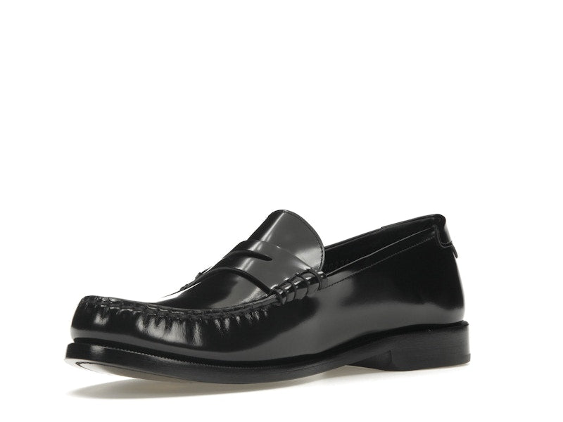 Saint Laurent Le Loafer Penny Slippers Black Leather