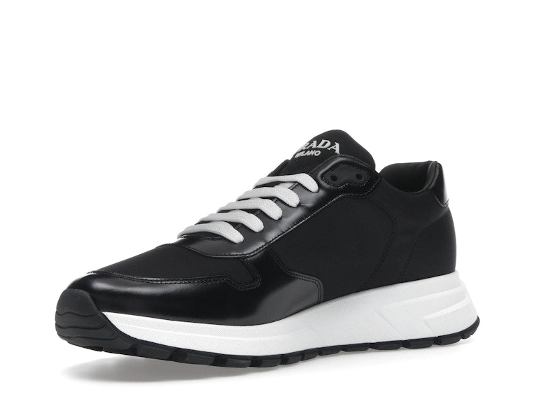 Prada PRAX 01 Sneakers Re-Nylon Brushed Leather Black White