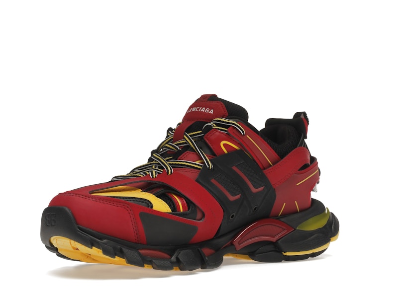 Balenciaga Track Trainers Burgundy Black