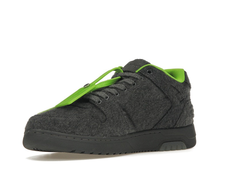 OFF-WHITE Out Of Office "OOO" Low Tops Grey Green Wool
