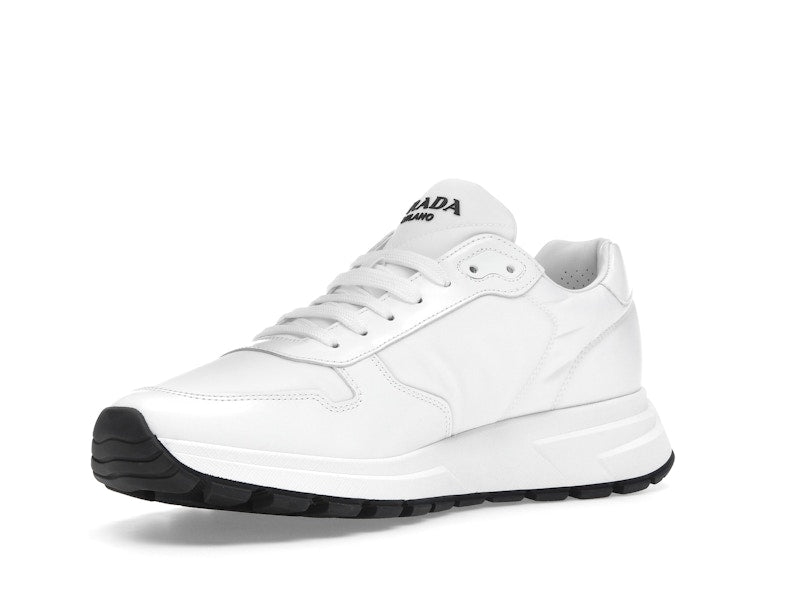 Prada PRAX 01 Sneakers Re-Nylon Brushed Leather White Black