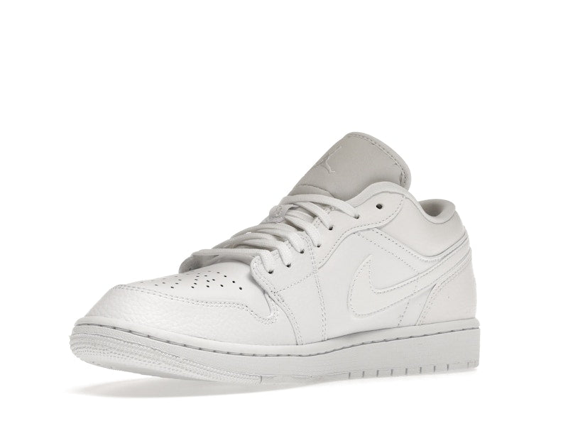 Jordan 1 Low Triple White Tumbled Leather