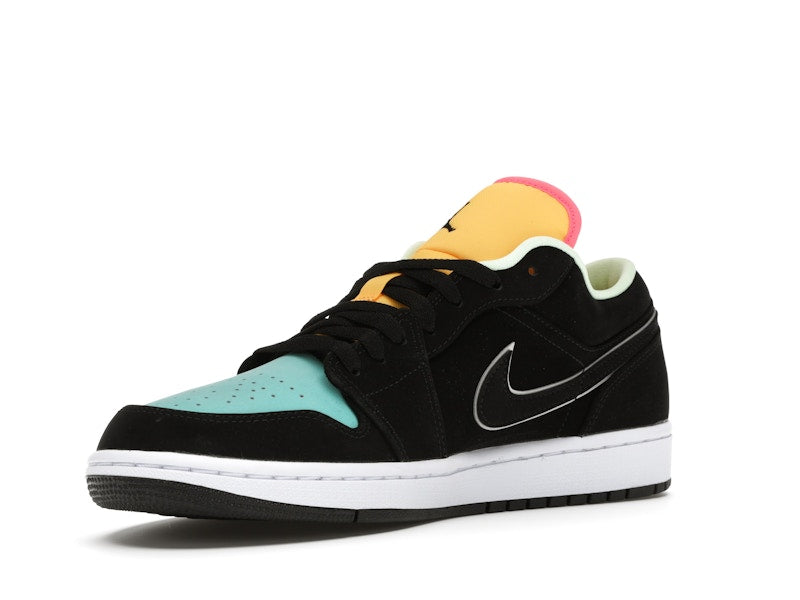 Jordan 1 Low Black Aurora Green Laser Orange