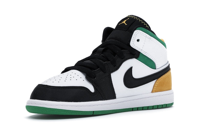 Jordan 1 Mid SE White Laser Orange Lucky Green (PS)