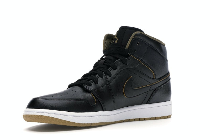 Jordan 1 Retro Mid Black Metallic Gold