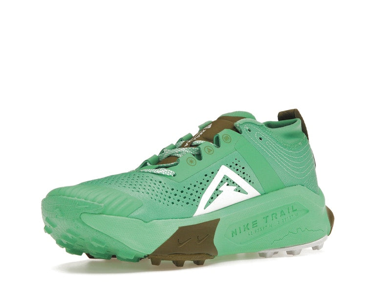 Nike ZoomX Zegama Trail Spring Green Olive Flak Black White