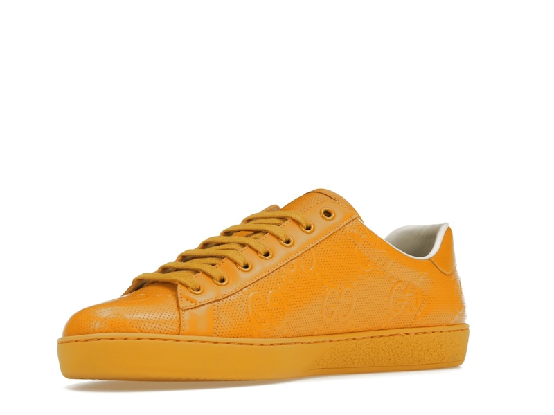 Gucci Ace GG Embossed Yellow