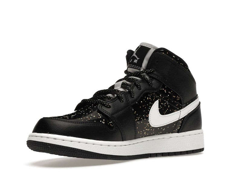 Jordan 1 Mid Black Speckle (GS)
