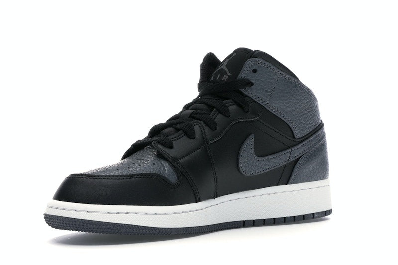 Jordan 1 Mid Black Dark Grey (GS)