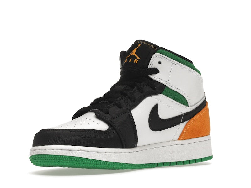 Jordan 1 Mid SE White Laser Orange Lucky Green (GS)
