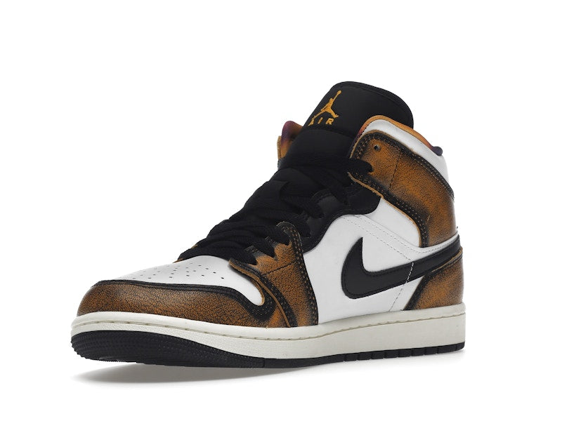 Jordan 1 Mid SE Orange Wear Away