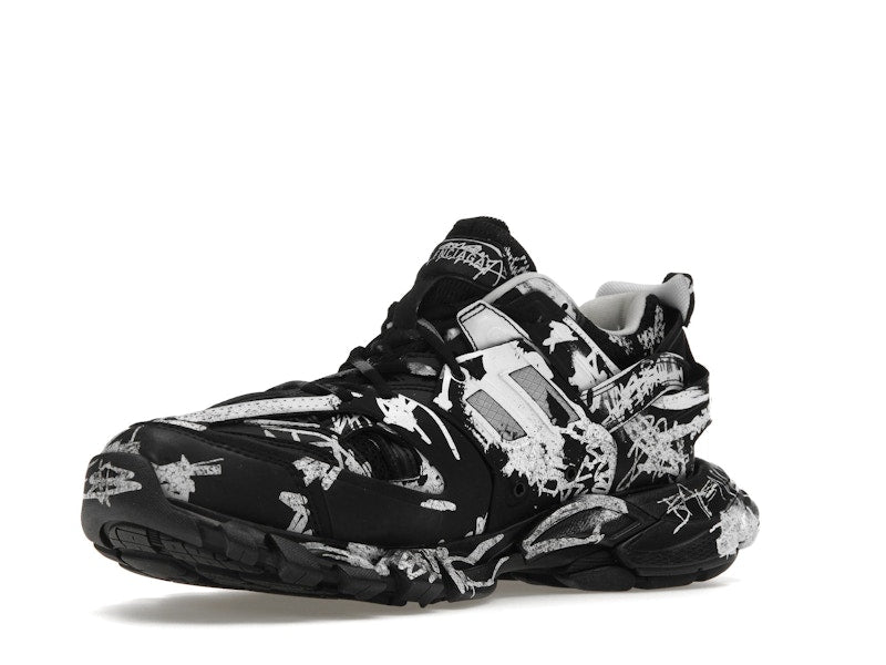 Balenciaga Track Graffiti Black White