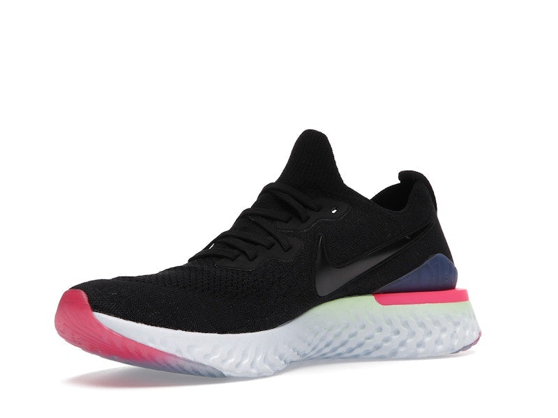 Nike Epic React Flyknit 2 Black Sapphire Hyper Pink