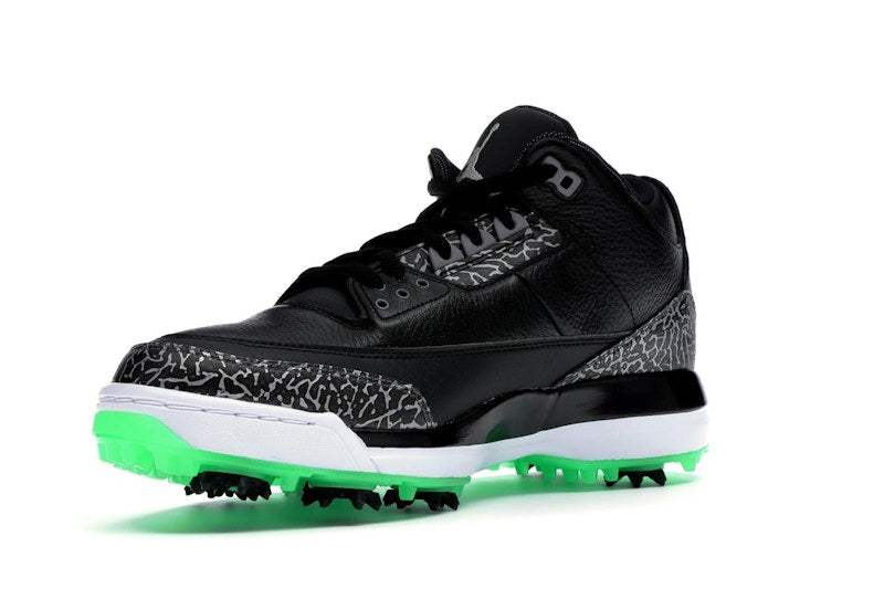 Jordan 3 Retro Golf Black Green Glow