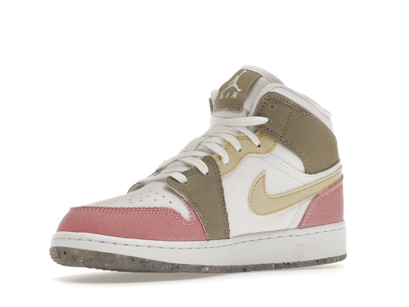 Jordan 1 Mid SE Pastel Vivid Green Grind (GS)