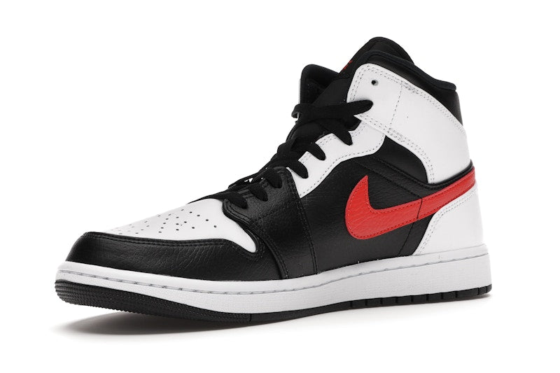 Jordan 1 Mid Black Chile Red White