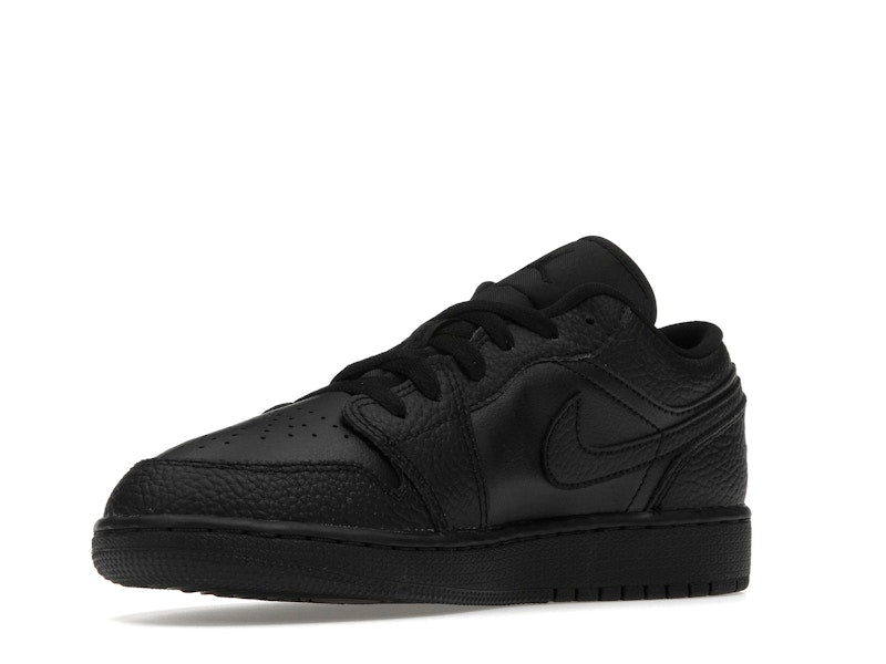Jordan 1 Low Tumbled Leather Black (GS)