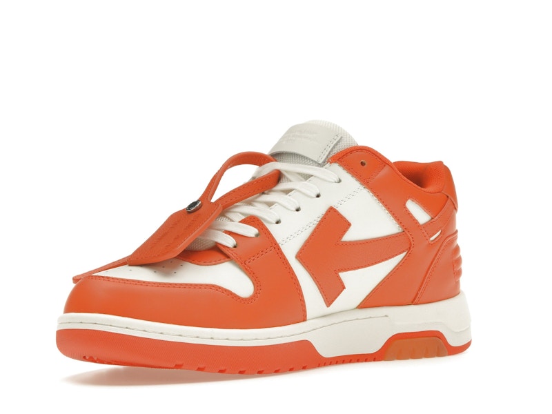 OFF-WHITE Out Of Office OOO Low Tops White Orange