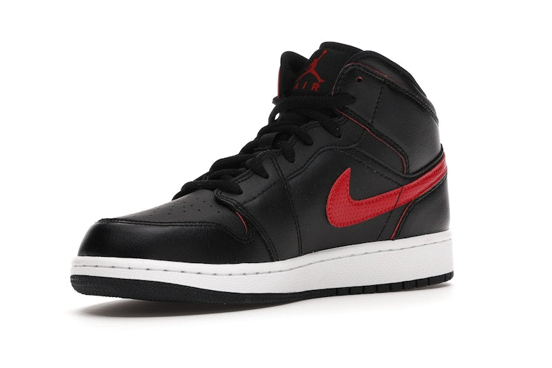 Jordan 1 Retro Mid Black Gym Red (GS)