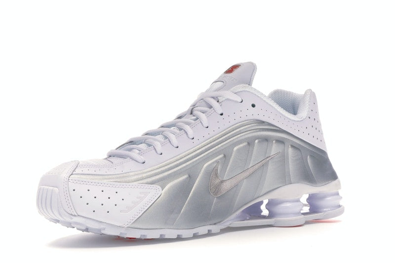 Nike Shox R4 White Metallic Silver