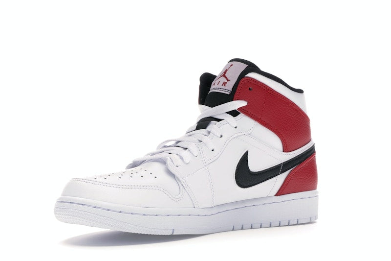 Jordan 1 Mid White Black Gym Red