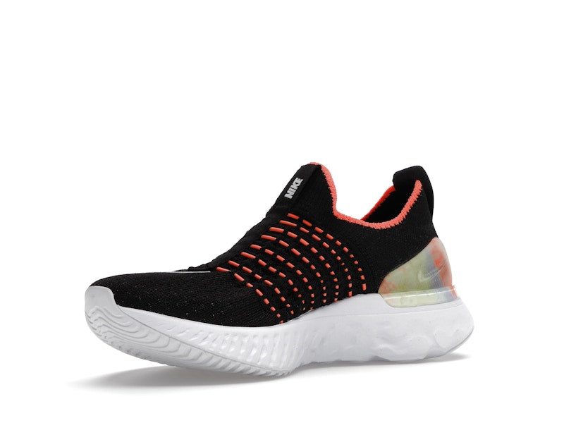 Nike React Phantom Run Flyknit Premium Black Bright Mango (Women's)