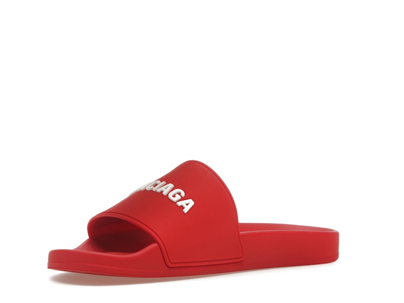 Balenciaga Pool Slide Red White
