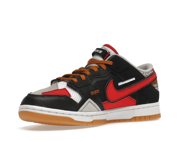 Nike Dunk Low Scrap Black Grey University Red