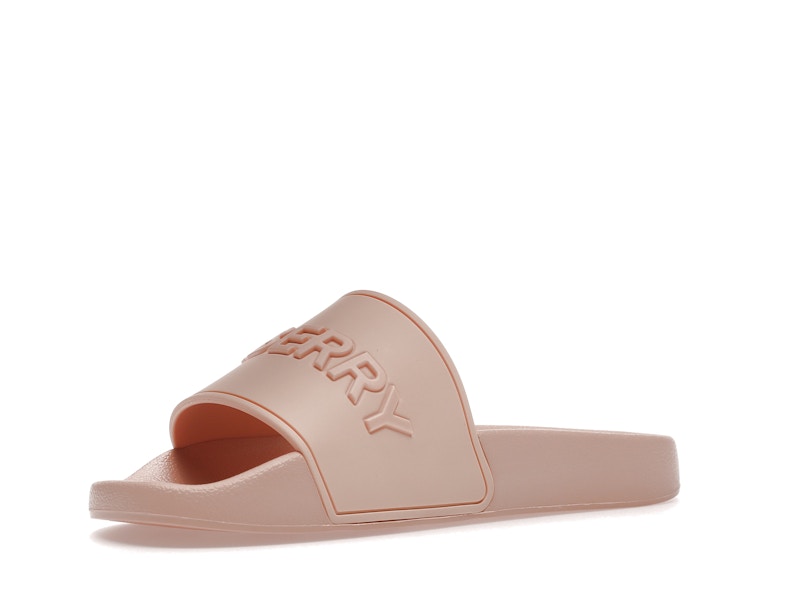 Burberry Embossed Logo Slides Peach Pink (Women's)