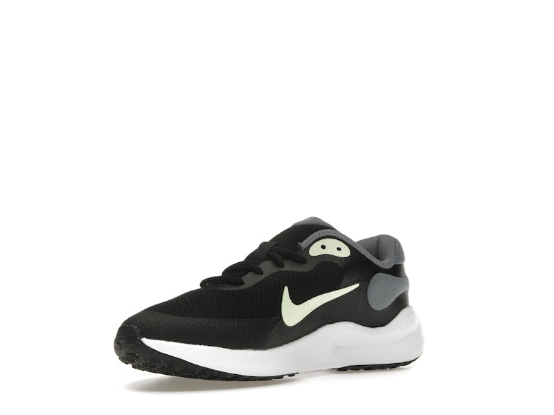Nike Revolution 7 Black Smoke Grey White Barely Volt (GS)