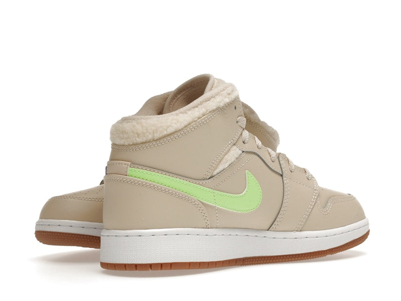 Jordan 1 Mid Utility Fleece Pearl White (GS)