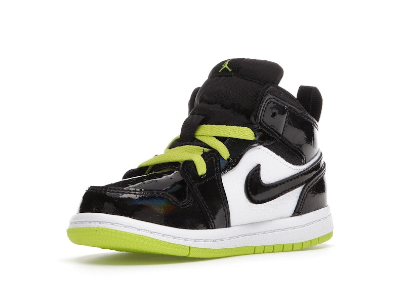 Jordan 1 Mid Black Cyber Mystic Green (TD)