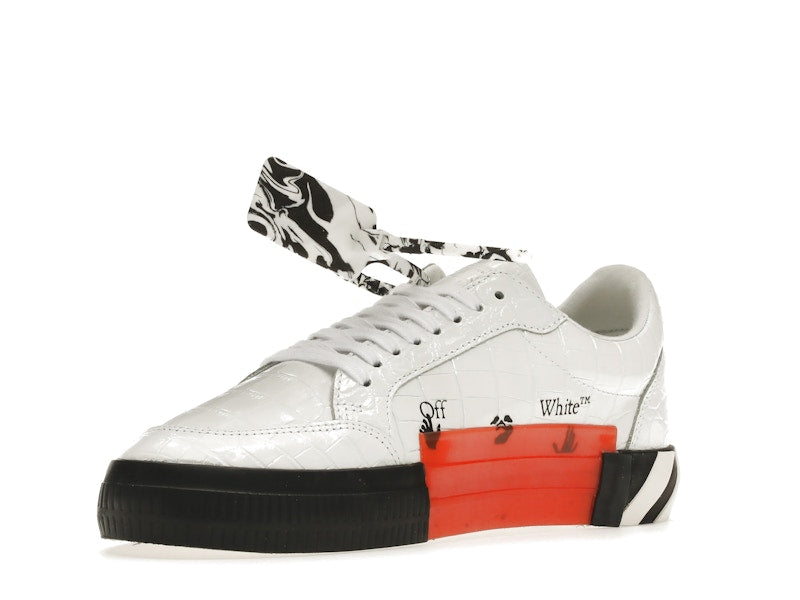 OFF-WHITE Vulc Low Croco Leather White Black