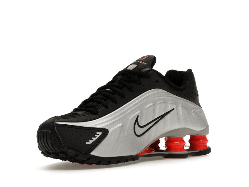 Nike Shox R4 Metallic Silver Black Picante Red (GS)