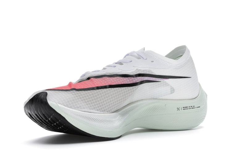 Nike ZoomX Vaporfly Next% White Hyper Jade Flash Crimson