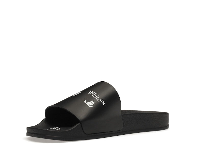 OFF-WHITE Drowning Man Logo Slides Black White FW21