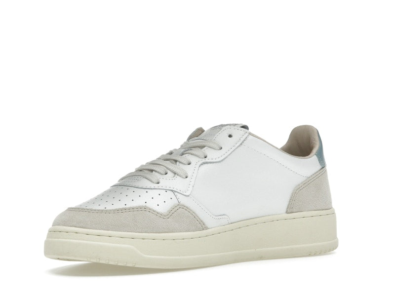 Autry Medalist Leather Low White Silver Blue