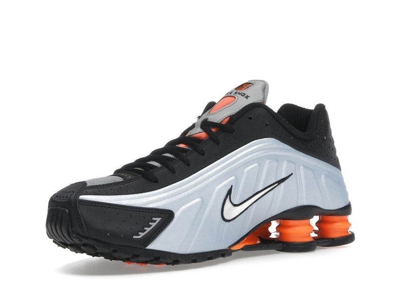 Nike Shox R4 Blue Tint Total Orange Black Metallic Silver (Women's)