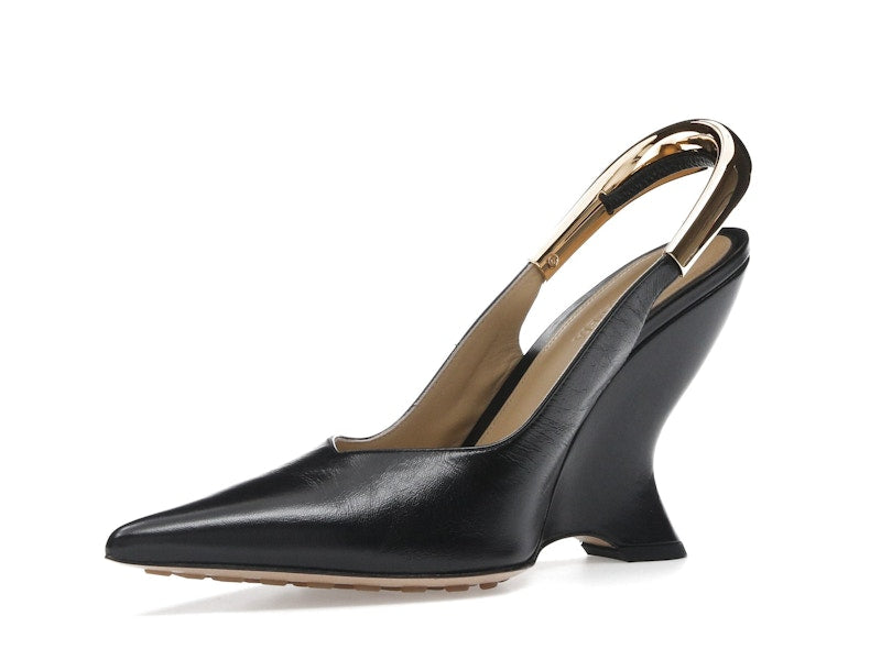 Bottega Veneta Punta Pointed-Toe Slingback Pumps Black (Women's)
